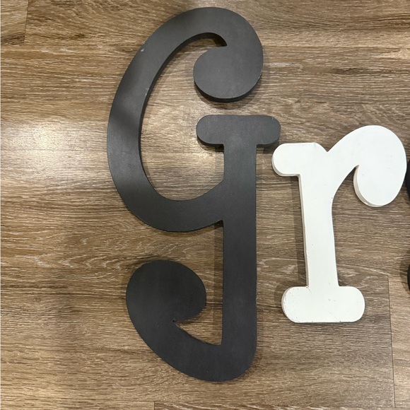 Etsy Grayson Black and White Wooden Wall Letters - Picture 2 of 5